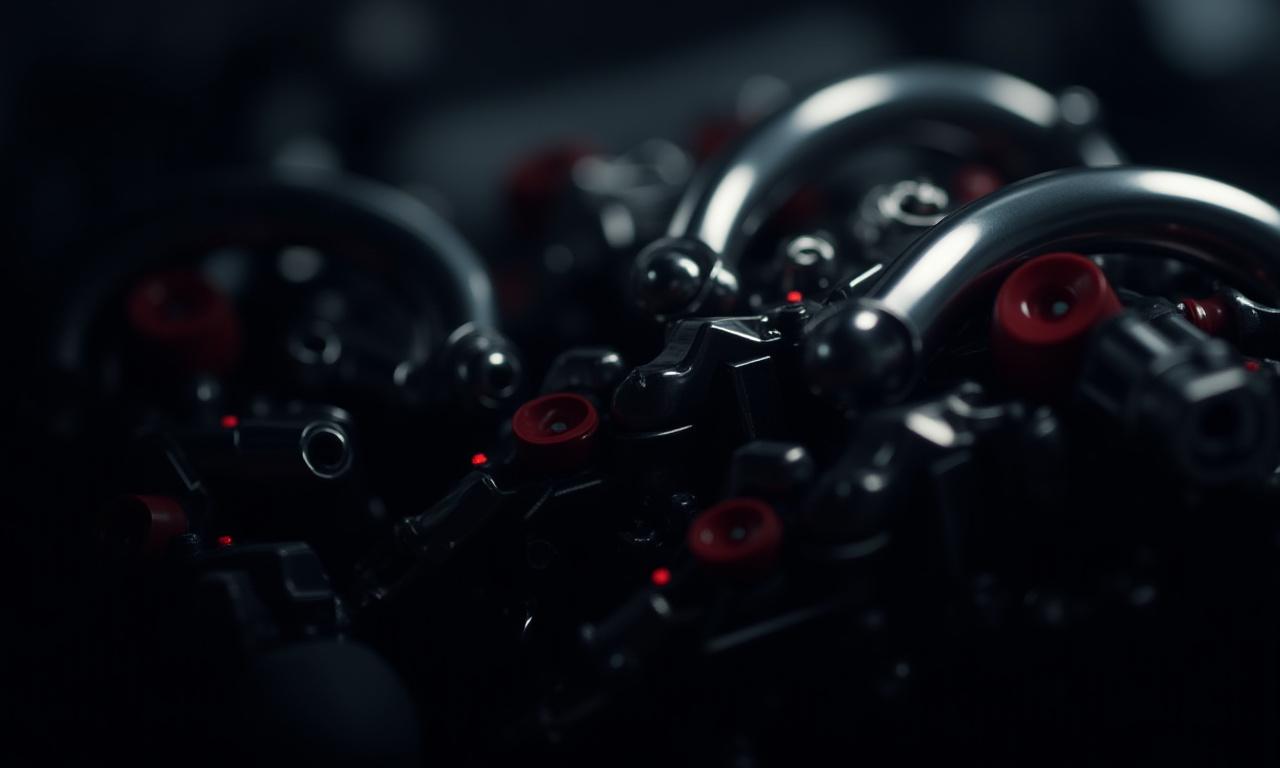 고성능 엔진 부품의 추상적인 배경 이미지